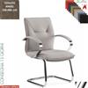 Elleci Office Sadia plus Poltrona attesa con braccioli e telaio in acciaio cromato rivestimento tessuto Angel class 1 IM