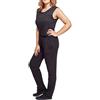 Urban Classics Ladies Tech Mesh Long Jumpsuit Donna Tuta nero 95% viscosa, 5% elasthane
