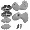 Novellini Ricambio Cuscinetti con Supporti per Box Doccia Lunes R - Finitura : Bianco/Cromo