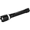 Novaline Torcia Led XM-L T6 ricaricabile in alluminio Nera Bianco freddo 6000K 2 batterie Novaline