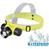 Novaline Torcia Led XPE frontale regolabile Nera e gialla IP65 Bianco freddo 6000K Novaline