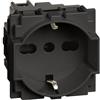 BTICINO Presa schuko unel 16a bipasso nera living now kg4140a16