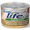 LifeCat Natural Le Ricette per Gatto da 150 gr Gusto Pollo con Fegatini