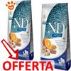 Farmina Dog N&D Ocean Ancestral Grain Adult Medium Maxi Merluzzo, Farro, Avena e Arancia - Offerta [PREZZO A CONFEZIONE] Quantità Minima 2, Sacco Da 12 Kg