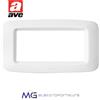 AVE 45PY04BB placca 4 moduli per scatola rettangolare 504 - Bianco Banquise