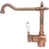 Itaca Paini 78QL5881ANTPA Rame Antico - Miscelatore monocomando lavello angolo canna antica