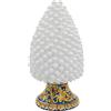 CERAMICHE CALTAGIRONE Pigna Ceramica cm 40 Siciliana Caltagirone Bianca Decorata