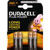 Duracell Batteria Duracell 1,5V AAA Ministilo Plus Power Alcalina confezione da 4 pile