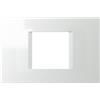 TEM PLACCA 2 DI 3 MODULI SCATOLA TONDA D60 BIANCO LUCIDO SERIE L OL23-TEMOL23PW-U