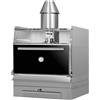 Ristoattrezzature Modello: 8228,Forno a brace josper HJX45MBC da banco con ripiano per teglie