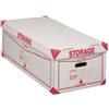 DOX Scatola Storage - con coperchio - 38,5 x 26,4 x 75,5 cm - bianco e rosso - Esselte Dox (unità vendita 8 pz.)