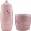 Alfaparf semi di lino moisture shampoo 1000 ml e maschera 500 ml - super idratazione per capelli secchi. Grande formato