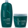 Alfaparf semi di lino reconstruction shampoo 1000 ml e maschera 500 ml - nutrimento per capelli danneggiati. Grande formato