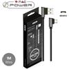 V-TAC CAVO USB A MICRO USB 1 METRI NERO DIAMOND SERIES VT-5361-LED8635