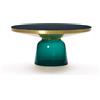 CLASSICON tavolino BELL COFFEE TABLE con struttura in ottone - BELL-COFFEE-TABLE-BRASS-EMERALD-GREEN