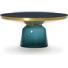 CLASSICON tavolino BELL COFFEE TABLE con struttura in ottone - BELL-COFFEE-TABLE-BRASS-MONTANA-BLUE