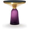 CLASSICON tavolino BELL SIDE TABLE con struttura in ottone - BELL-SIDE-TABLE-BRASS-AMETHYST-VIOLET