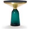 CLASSICON tavolino BELL SIDE TABLE con struttura in ottone - BELL-SIDE-TABLE-BRASS-EMERALD-GREEN