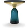 CLASSICON tavolino BELL SIDE TABLE con struttura in ottone - BELL-SIDE-TABLE-BRASS-MONTANA-BLUE