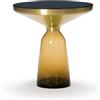 CLASSICON tavolino BELL SIDE TABLE con struttura in ottone - BELL-SIDE-TABLE-BRASS-AMBER-ORANGE