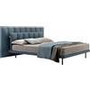 ZANOTTA letto matrimoniale GRANGALA 1879/1 con rete unica per materasso 160 x 200 cm - 1879/1-160x200-SUPER-0954-CUOIO-0841