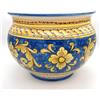 CERAMICHE CALTAGIRONE Portavaso Ceramica di Caltagirone Ornato Blu cm 40