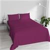 MB HOME ITALY Set Lenzuola Letto Matrimoniale Cotone Max Color, lavorato in Italia - Completo Letto, Lenzuolo Sotto con Angoli, Telo Sopra 240x300 cm e 2 Federe con Patella Interna, Fucsia