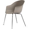 GUBI poltroncina BAT DINING CHAIR con base cromo - 10024808