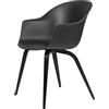 GUBI poltroncina BAT DINING CHAIR con base in faggio nero - 10024832