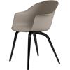GUBI poltroncina BAT DINING CHAIR con base in faggio nero - 10024864