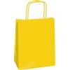 Shopper in carta - maniglie cordino - 22 x 10 x 29cm - giallo - conf. 25 sacchetti