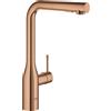 Grohe Essence miscelatore monocomando per lavello, con doccetta estraibile, colore oro rosa lucido - 30270DA0