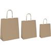 Shopper in carta - maniglie cordino - 36 x 12 x 41cm - avana - conf. 25 sacchetti