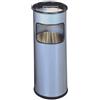 durable Posacenere Durable a colonna acciaio con sabbia e cestino base tonda argento metallizzato - 333023