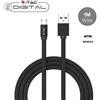 V-TAC CAVO USB A MICRO USB 1 METRI NERO RUBY SERIES IN CORDA VT-5341-LED8494