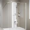 Novellini Colonna Doccia Idromassaggio Line 1 con Luce - Colore Colonna : Colonna Bianco opaco / Fascia Silver - Miscelatore : Meccanico