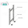 TECHNOCHEF - Fiancata-Spalla per Scaffali a Gancio Inox, Mod.97200+97005+97007
