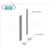 TECHNOCHEF - Fiancata-Spalla per Scaffali a Bullone Inox 304, Mod.96200x2+96900x2