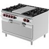 Desco Cucina a gas tuttapiastra + 4 fuochi con forno maxi elettrico desco tpg93mh linea boheme