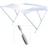 TREM Cappottina Tendalino Parasole 3 Archi in Alluminio Verniciato Bianco Telo Bianco Strong