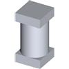 FAC accessori cancelli Perno quadro superiore per ante cancello TIPO (2) FAC 247 - VC6202 - ø mm 35