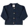 People Wear Organic Cardigan baby in lana/cotone - col. blu melange