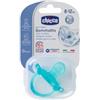 Chicco PhysioForma Gommotto in Silicone Azzurro per Bambini da 6 a 12 Mesi