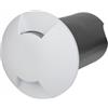 V-TAC VT-1161 Faretto incasso segnapasso led 1W 2 fasci bianco caldo 3000K rotondo in alluminio bianco IP67 - sku 1465