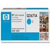 HP Toner ORIGINALE HP COLOR LASERJET 3500 3550 3700 Q2671A CIANO