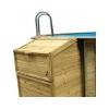 Gre LOCALE TECNICO FUORITERRA IN LEGNO 100x88 h 143 APERTURA SUPERIORE