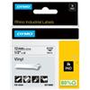 DYMO Nastro Rhino 18444 - 12 mm x 5,5 mt - vinile - permanente - nero-bianco - Dymo (unità vendita 1 pz.)
