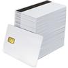 Compatible Confezione da 200 Tessere 0,76 mm Bianche Neutre PVC CHIP SLE4428 con banda magnetica HiCo