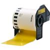 Brother DK-22606 Etichette originali in Pellicola Plastica a lunghezza continua, larghezza: 62mm x 15,24 mt- Nero su giallo. Gamma QL