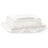 Poloplast Porta macaron 4 pose in plastica trasparente con coperchio trasparente 5 pezzi